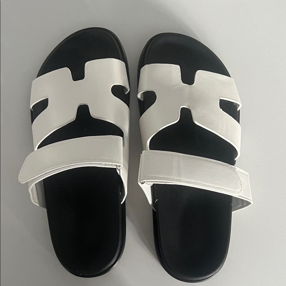 Stylish Black and White Sandals